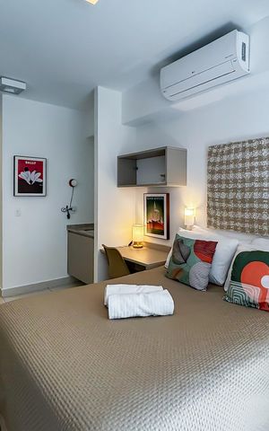 Apartamento para alugar com 27m², 1 quarto e sem vaga