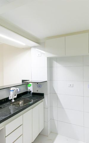 Apartamento para alugar com 27m², 1 quarto e sem vaga Apartamento para alugar com 27m², 1 quarto e sem vagaCozinha e Área de Serviço
