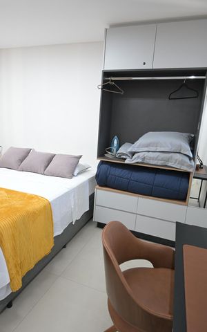 Apartamento para alugar com 42m², 1 quarto e 1 vaga
