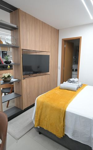 Apartamento para alugar com 42m², 1 quarto e 1 vaga