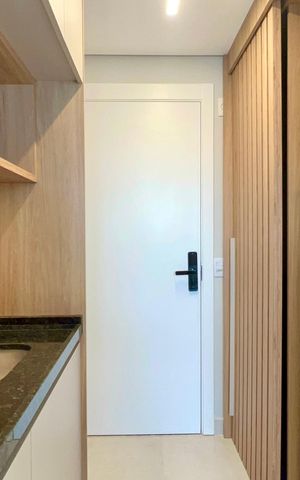 Studio para alugar com 25m², 1 quarto e sem vaga Studio para alugar com 25m², 1 quarto e sem vagaCozinha - Armários