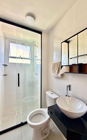 Apartamento para alugar com 48m², 2 quartos e 1 vaga Apartamento para alugar com 48m², 2 quartos e 1 vagaBanheiro Social