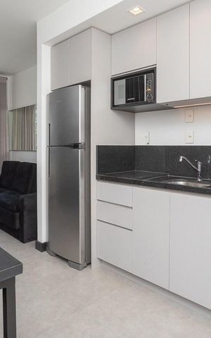 Studio para alugar com 38m², 1 quarto e 1 vaga Studio para alugar com 38m², 1 quarto e 1 vagaCozinha