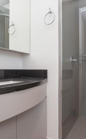 Studio para alugar com 38m², 1 quarto e 1 vaga Studio para alugar com 38m², 1 quarto e 1 vagaBanheiro
