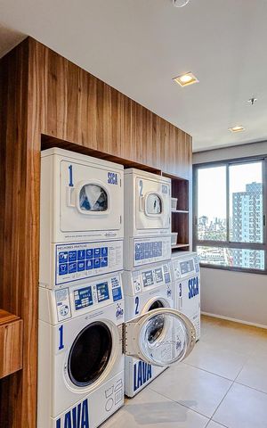 Studio para alugar com 25m², 1 quarto e sem vagaLavanderia