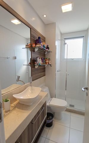 Apartamento à venda com 111m², 3 quartos e 1 vaga Apartamento à venda com 111m², 3 quartos e 1 vagaBanheiro social