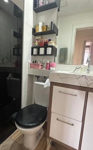 Apartamento para alugar com 45m², 2 quartos e sem vagaBanheiro