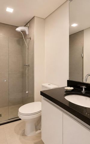 Studio para alugar com 38m², 1 quarto e sem vaga Studio para alugar com 38m², 1 quarto e sem vagaBanheiro