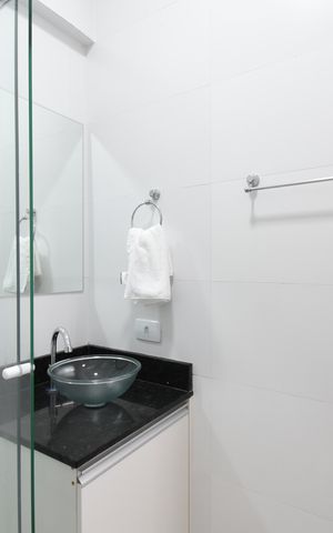 Studio para alugar com 22m², 1 quarto e sem vagaBanheiro do Studio