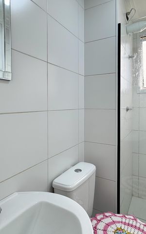 Apartamento à venda com 49m², 2 quartos e 1 vaga Apartamento à venda com 49m², 2 quartos e 1 vagaBanheiro Social