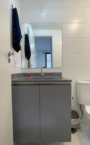 Apartamento para alugar com 25m², 1 quarto e sem vaga Apartamento para alugar com 25m², 1 quarto e sem vagaBanheiro da Suíte