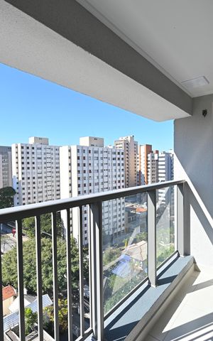 Studio à venda com 30m², 1 quarto e sem vagaVaranda
