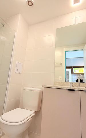 Studio para alugar com 27m², 1 quarto e sem vaga Studio para alugar com 27m², 1 quarto e sem vagaBanheiro