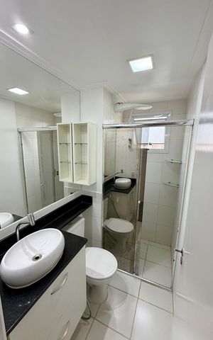Apartamento à venda com 46m², 2 quartos e 1 vaga Apartamento à venda com 46m², 2 quartos e 1 vagaBanheiro social