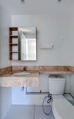 Apartamento à venda com 51m², 2 quartos e 1 vagaBanheiro da Suíte