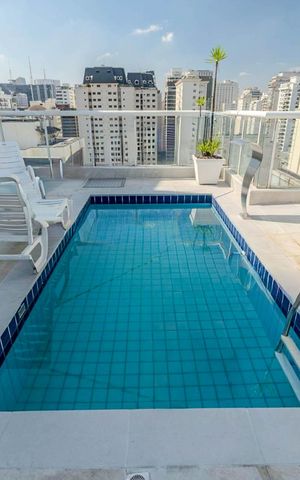 Apartamento para alugar com 40m², 1 quarto e 1 vaga Apartamento para alugar com 40m², 1 quarto e 1 vagaÁrea Comum - Piscina