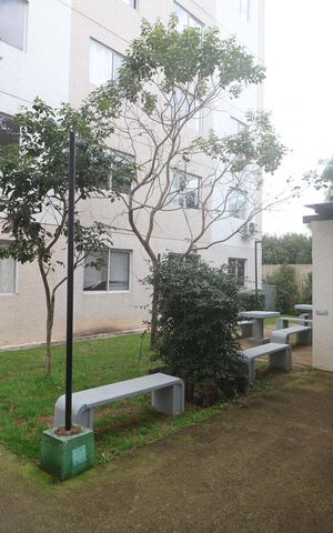 Apartamento para alugar com 47m², 2 quartos e 1 vagaÁrea comum/Fachada do Bloco/Placa