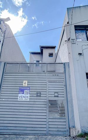 Casa à venda com 85m², 2 quartos e 1 vagaFachada com Plaquinha