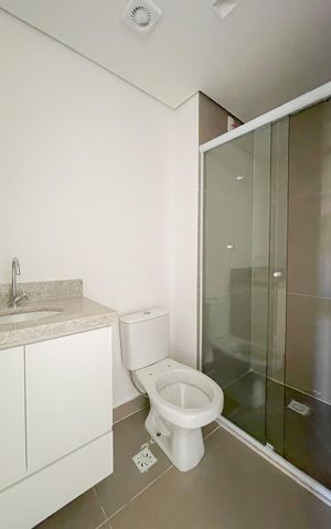 Studio para alugar com 27m², 1 quarto e sem vaga Studio para alugar com 27m², 1 quarto e sem vagaBanheiro