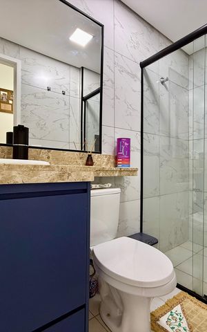 Apartamento à venda com 52m², 2 quartos e 1 vagaBanheiro 