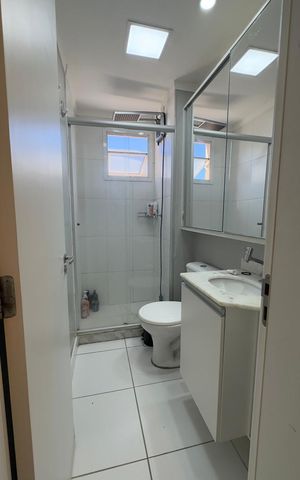 Apartamento para alugar com 60m², 2 quartos e 1 vaga Apartamento para alugar com 60m², 2 quartos e 1 vagaBanheiro da Suíte