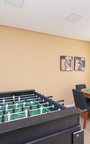Apartamento para alugar com 34m², 2 quartos e 1 vagaÁrea comum - Sala de jogos