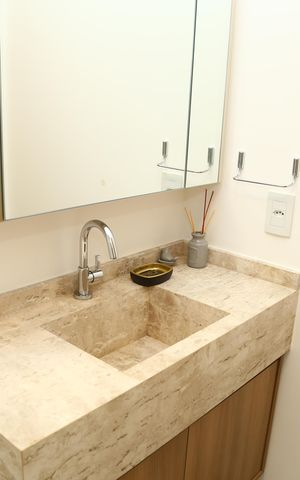 Studio para alugar com 46m², 1 quarto e 1 vagaDetalhe do banheiro