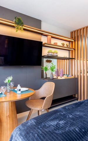 Apartamento à venda com 26m², 1 quarto e 1 vagaSala / Quarto