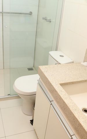 Apartamento à venda com 87m², 2 quartos e 1 vagaDetalhe do Banheiro Social