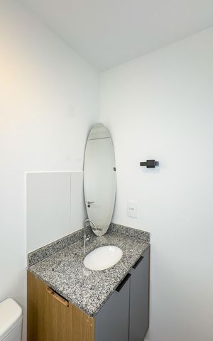 Apartamento para alugar com 28m², 1 quarto e sem vagaBanheiro da Suíte
