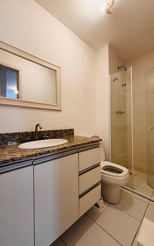 Apartamento para alugar com 43m², 1 quarto e 1 vaga Apartamento para alugar com 43m², 1 quarto e 1 vagaBanheiro Suíte
