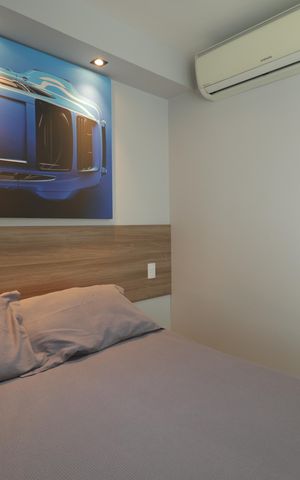 Studio à venda com 34m², 1 quarto e 1 vagaQuarto/Sala