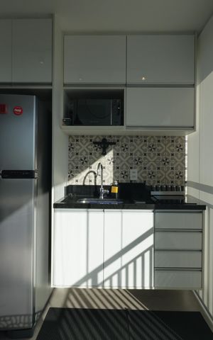 Studio à venda com 34m², 1 quarto e 1 vagaVaranda