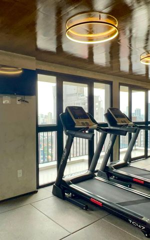 Studio para alugar com 29m², 1 quarto e sem vaga Studio para alugar com 29m², 1 quarto e sem vagaAcademia