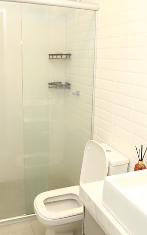 Studio à venda com 46m², 1 quarto e 1 vagaBanheiro