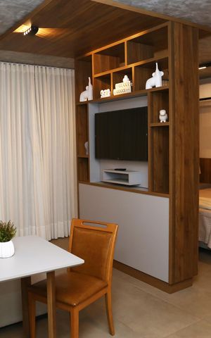Studio à venda com 46m², 1 quarto e 1 vagaDetalhe Sala