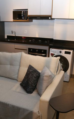 Studio à venda com 46m², 1 quarto e 1 vagaDetalhe da Sala