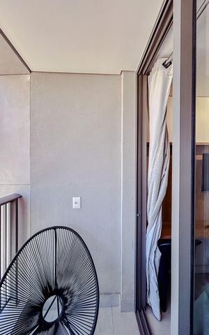 Studio à venda com 39m², 1 quarto e sem vagaVaranda