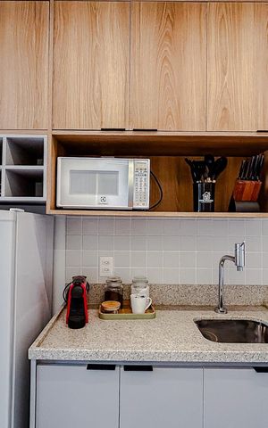 Studio à venda com 39m², 1 quarto e sem vagaCozinha - Armários