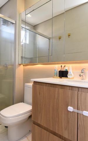 Apartamento à venda com 93m², 3 quartos e 2 vagasBanheiro da Suíte