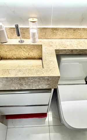 Apartamento para alugar com 43m², 2 quartos e 1 vaga Apartamento para alugar com 43m², 2 quartos e 1 vagaBanheiro 1