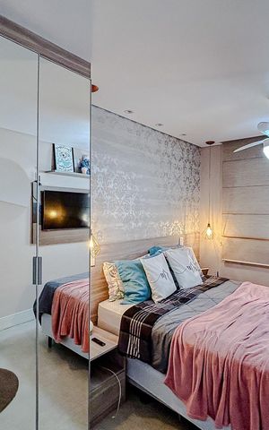 Apartamento para alugar com 68m², 2 quartos e 1 vagaQuarto 2 - Suíte