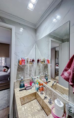 Apartamento à venda com 90m², 2 quartos e 2 vagasBanheiro da Suíte 2