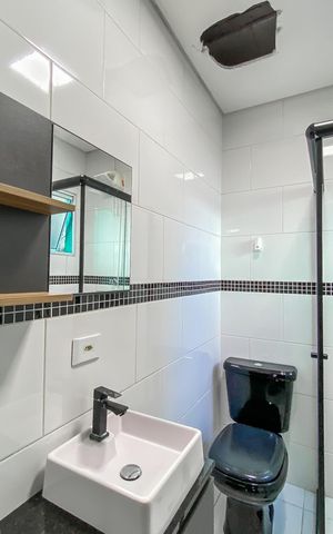 Casa para alugar com 90m², 2 quartos e 1 vaga Casa para alugar com 90m², 2 quartos e 1 vagaBanheiro da Suíte