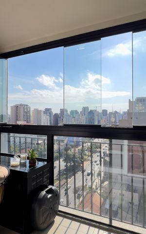 Studio à venda com 28m², 1 quarto e sem vaga Studio à venda com 28m², 1 quarto e sem vagaVaranda