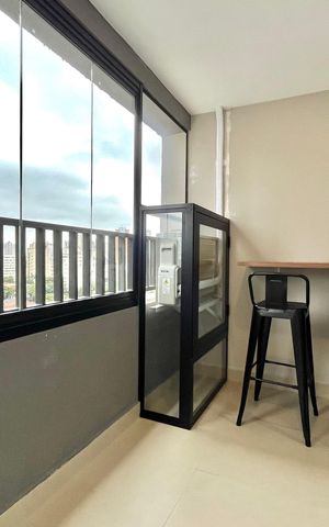 Studio para alugar com 30m², 1 quarto e 1 vaga Studio para alugar com 30m², 1 quarto e 1 vagaVaranda