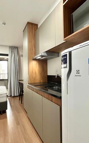 Studio para alugar com 30m², 1 quarto e 1 vaga Studio para alugar com 30m², 1 quarto e 1 vagaCozinha