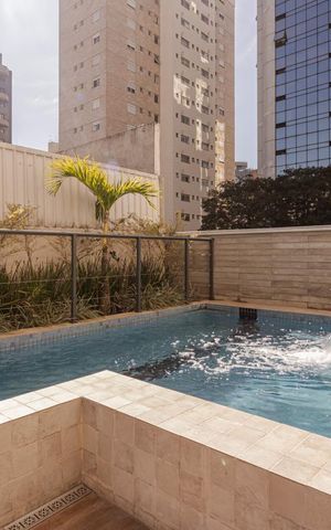 Studio para alugar com 32m², 1 quarto e sem vaga Studio para alugar com 32m², 1 quarto e sem vagaÁrea comum - Piscina