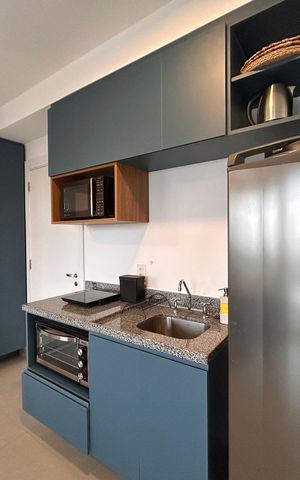 Apartamento à venda com 37m², 1 quarto e sem vaga Apartamento à venda com 37m², 1 quarto e sem vagaCozinha e sala