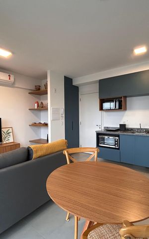 Apartamento à venda com 37m², 1 quarto e sem vaga Apartamento à venda com 37m², 1 quarto e sem vagaCozinha e sala